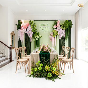 Gia Tiên Đính Hôn Xanh Hồng
